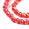 Transparent Electroplate Glass Beads Strands EGLA-H107-01A-B04-3