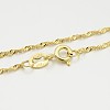 925 Sterling Silver Singapore Chain Necklaces STER-M086-04B-G-1
