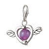 6Pcs 6 Colors Resin Imitation Cat Eye & Alloy Pendant Decorations HJEW-JM03885-4