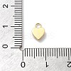 Heart 304 Stainless Steel Rhinestone Charms STAS-L283-30G-4