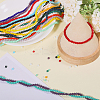 21 Strands 21 Colors Opaque Solid Color Glass Beads Strands EGLA-GO0001-03-4