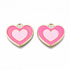 Rack Plating Alloy Enamel Pendants ENAM-T014-03F-RS-1
