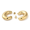 304 Stainless Steel Ring Stud Earrings EJEW-Z026-06G-2