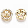 Brass Micro Pave Cubic Zirconia Peg Bails Pendants KK-N232-33-NF-1