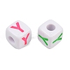 Opaque Acrylic Enamel European Beads AC-ACBA1794-04Y-2