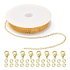DIY 3m Brass Cable Chain Jewelry Making Kit DIY-YW0005-74G-1
