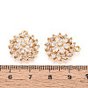 Brass Pave Clear Cubic Zirconia Pendants KK-T077-34G-3