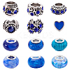 60Pcs 12 Styles Alloy Rhinestone/Enamel European Beads & Resin European Beads Kits DIY-PA0001-06A-1
