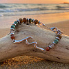 304 Stainless Steel Wave Link Bracelets NC8971-1-3