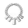Non-Tarnish 304 Stainless Steel Hexagon Link Chain Bracelets BJEW-Q343-05P-1