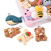 10Pcs 10 Style Animal Resin Pendants RESI-YW0001-21-3