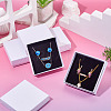 5Pcs Rhombus Textured Cardboard Jewelry Packing Boxes with Sponge Inside CBOX-TA0001-18A-8