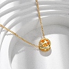 Brass Pave Cubic Zirconia Birth Stone Constellation Pendant Cable Chain Necklaces NJEW-D334-01G-04-1