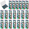 20Pcs Rainbow color Alloy Cord Locks FIND-GF0002-76-1
