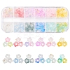 19.2G 12 Colors Frosted Transparent Acrylic Beads OACR-FS0002-18-1