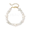 Starfish Synthetic Turquoise & Natural Moonstone Chip Beaded Bracelets for Women BJEW-JB11264-02-2