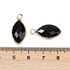 Natural Obsidian Faceted Pendants G-G193-01G-09-3