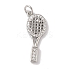 Rack Plating Brass & Clear Cubic Zirconia Pendants KK-L216-058P-1