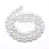 Electroplated Natural Agate Beads Strands G-O164-01B-6mm-2