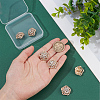 6Pcs 1-Hole Zinc Alloy Buttons FIND-FG0004-89G-3