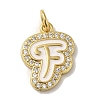 Brass Micro Pave Cubic Zirconia Pendants KK-K354-02G-F-1
