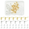 40Pcs 2 Colors 304 Stainless Steel Stud Earring Findings STAS-FS0001-57-1