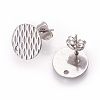 Non-Tarnish 304 Stainless Steel Ear Stud Findings STAS-O119-16C-P-1