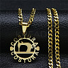 201 Stainless Steel Costura Sewing Machine Holloe Pendant Necklaces NJEW-K283-28G-1