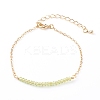 May Birthstone Natural Peridot Beaded Bracelets BJEW-JB06092-05-1