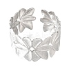 32.5MM 304 Stainless Steel Hollow Flower Cuff Bangles for Women SA-CBAB767-32P-4