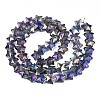 Electroplate Glass Beads Strand EGLA-S188-18-B01-2