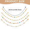 Brass Enamel Link Baseball Cap Chain AJEW-GO00028-2