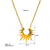 Sunflower Pendant 304 Stainless Steel Necklaces for Women ZH6768-1-2