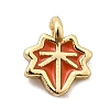 Brass Enamel Charms KK-P338-30G-04-1
