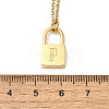 304 Stainless Steel Rolo Chain Pendant Necklaces NJEW-S444-01G-16-2