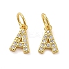Brass Micro Pave Cubic Zirconia Pendants KK-M273-02G-A-1