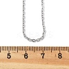 Classic Plain 304 Stainless Steel Mens Womens Cable Chain Necklaces STAS-UN0017-38P-A-4