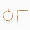 Brass Stud Earrings X-EJEW-N018-006-NF-3