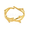 Ion Plating(IP) 304 Stainless Steel Open Cuff Rings RJEW-K245-92G-2