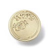 Smile Wax Seal Brass Stamp Heads AJEW-M038-01V-G-2