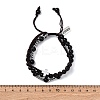 Adjustable Natural Obsidian & Hematite Braided Bead Bracelets BJEW-U035-01A-5