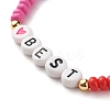 Word BEST Stretch Bracelets BJEW-JB07524-05-4