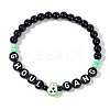 Halloween Acrylic Beads Stretch Bracelets for Women Men LS-QV8903-4-1