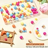 90Pcs 9 Styles Round Silicone Focal Beads SIL-YW0001-77-3