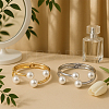 2Pcs 2 Colors Alloy Cuff Bangles BJEW-GO0001-06-3