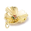 Rack Plating Brass Micro Pave Cubic Zirconia Pendants KK-K367-21G-02-2