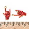 304 Stainless Steel Enamel Pendants STAS-I351-13G-3