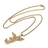 201 Stainless Steel Archangel Saint Michael Pendant Necklaces NJEW-K283-10G-2
