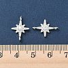 Brass Micro Pave Clear Cubic Zirconia Connector Charms KK-P355-28S-3