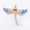 Alloy Enamel Big Pendants ENAM-F123-03G-1
